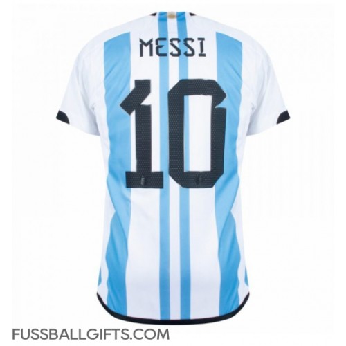 Argentinien Lionel Messi #10 Fußballbekleidung Heimtrikot WM 2022 Kurzarm
